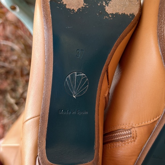 COCLICO Ladies EU 37 Camel Smooth Leather Heeled Boots - Picture 9 of 9